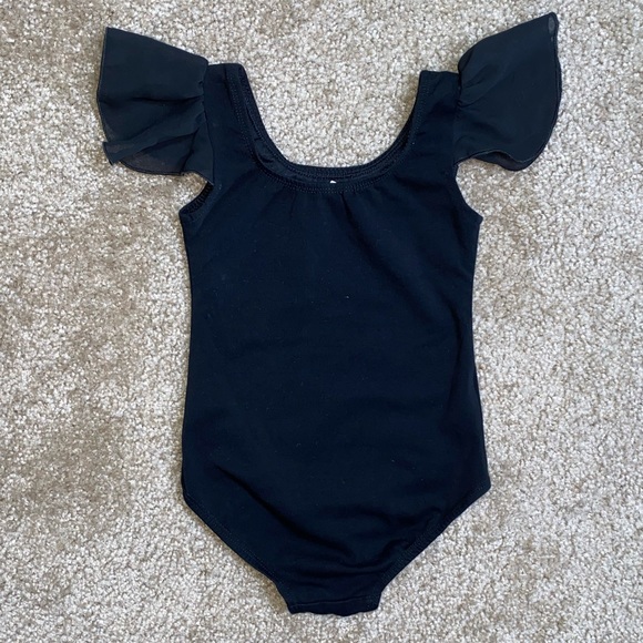 Toddler girl black Leotard / bodysuit/ one piece 2t - Picture 1 of 2